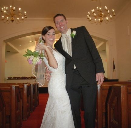 Doctor Mazzawi and her husband on their wedding day