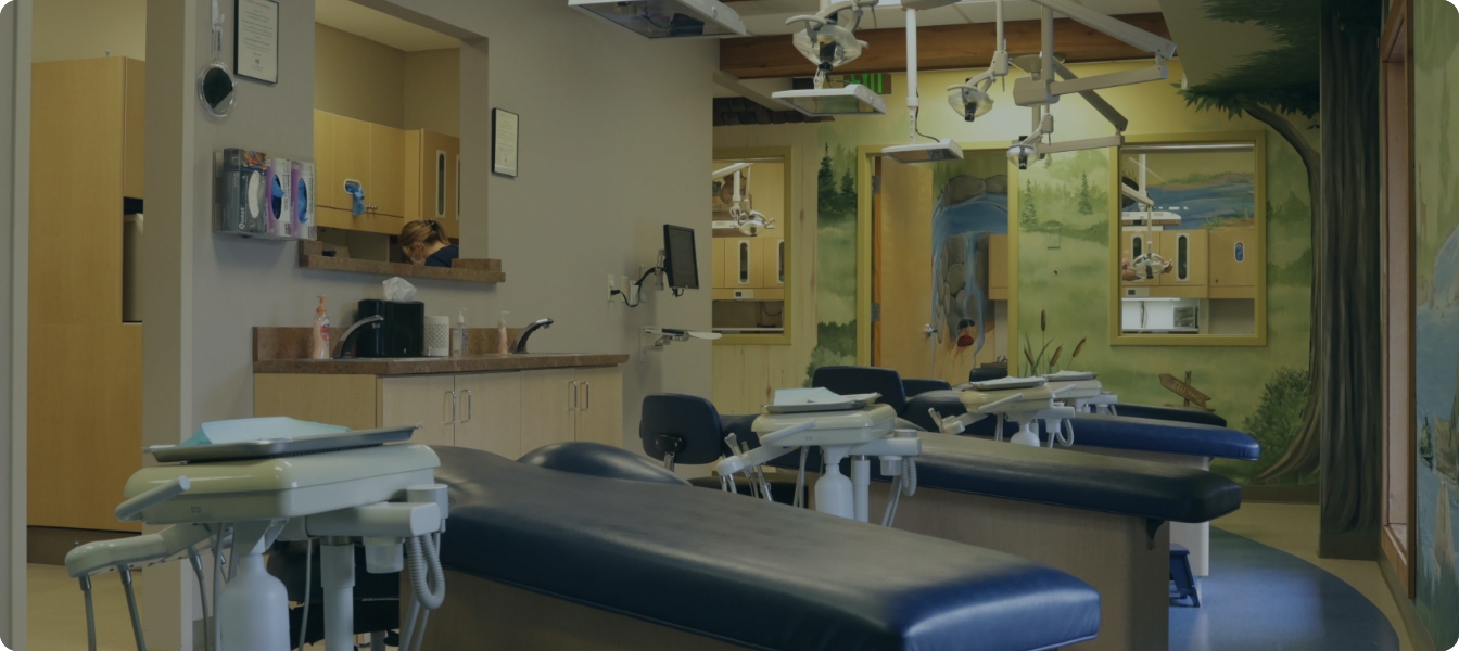 Patient smiling at pediatric dentist